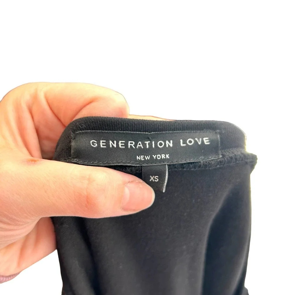 Generation Love Tyrion Ripped Chainmail Sweatshirt Black Size XS - Picture 8 of 8